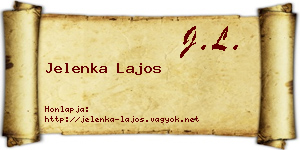 Jelenka Lajos névjegykártya